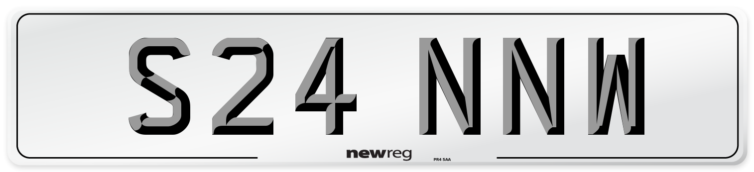 S24 NNW Number Plate from New Reg